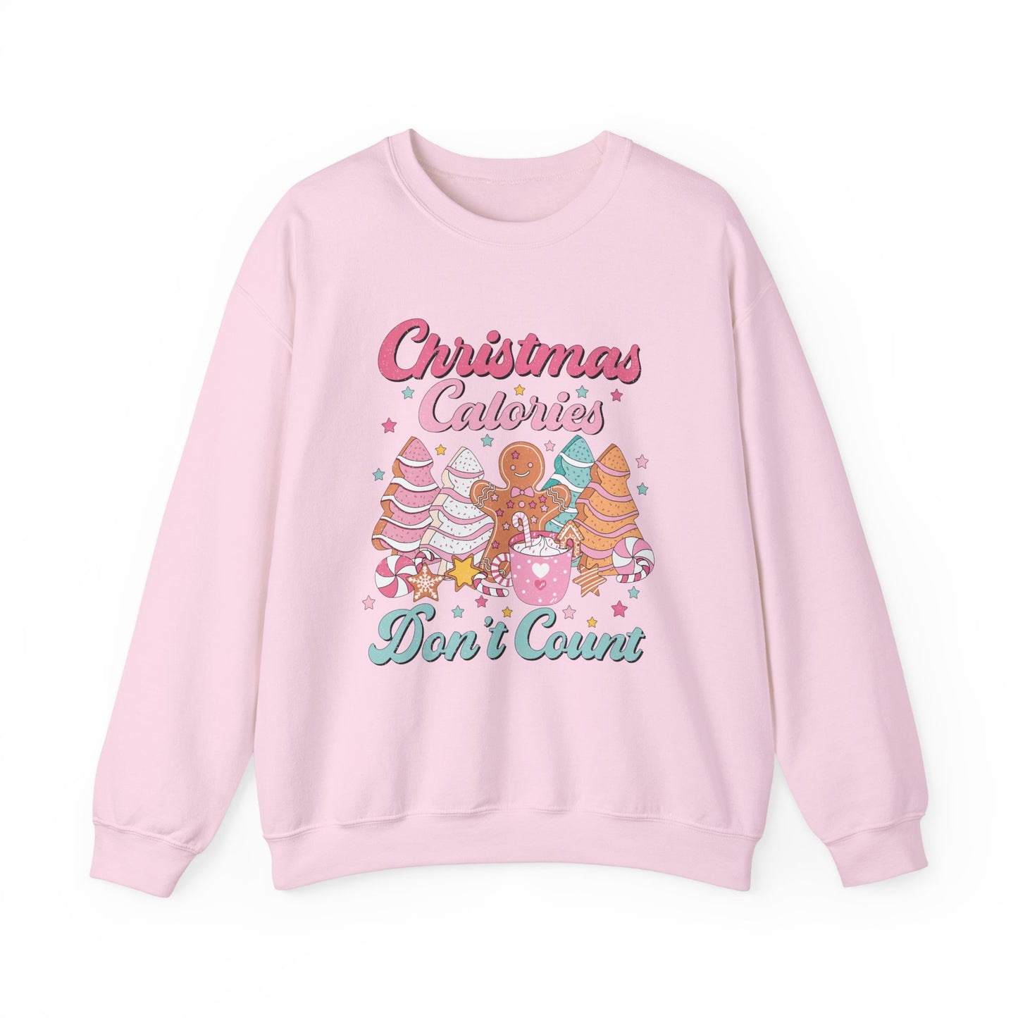 Christmas Calories Don't Count Unisex Sweatshirt, Funny Holiday Apparel, Christmas Crewneck , Winter Gift, Christmas Sweatshirt