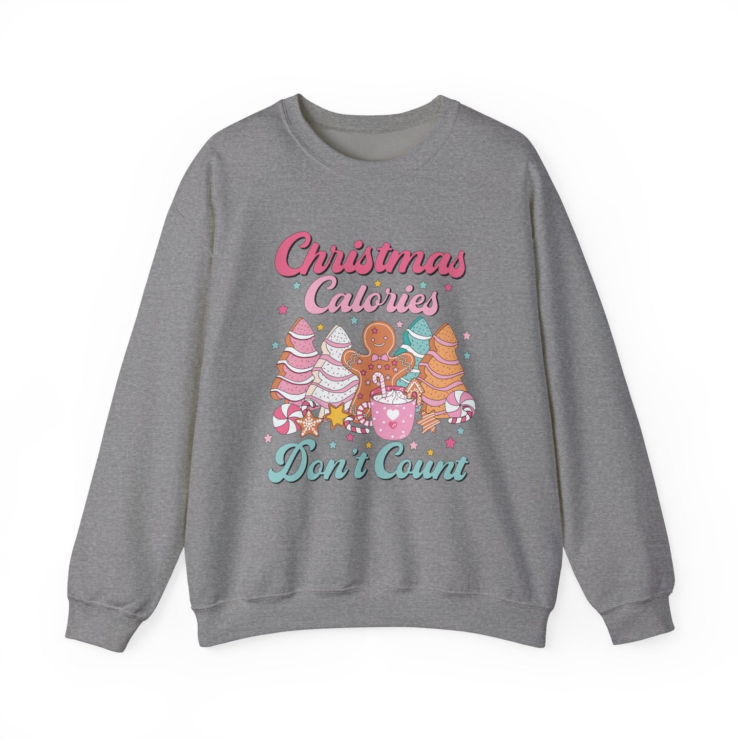 Christmas Calories Don't Count Unisex Sweatshirt, Funny Holiday Apparel, Christmas Crewneck , Winter Gift, Christmas Sweatshirt