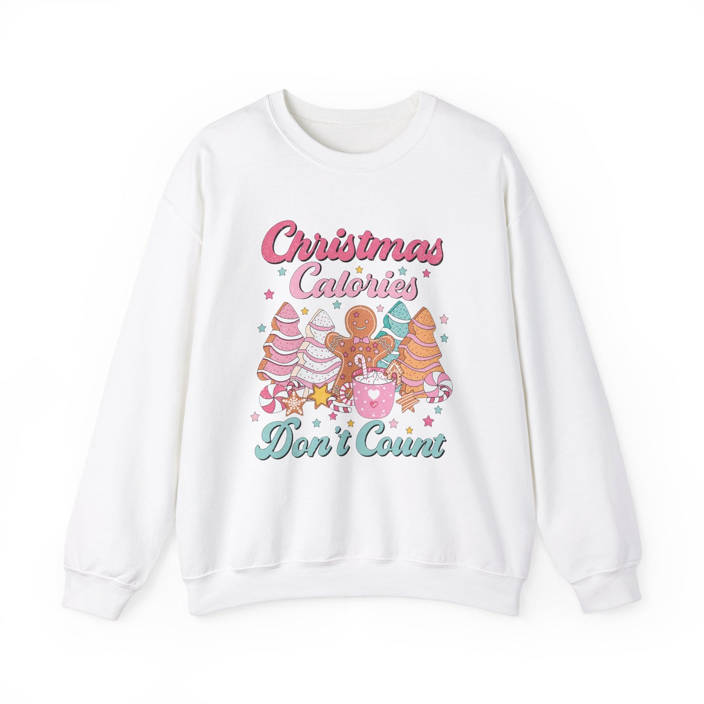 Christmas Calories Don't Count Unisex Sweatshirt, Funny Holiday Apparel, Christmas Crewneck , Winter Gift, Christmas Sweatshirt